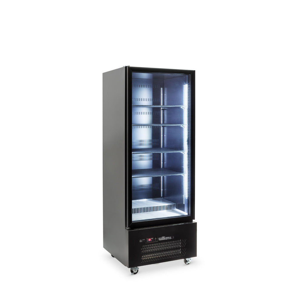 Williams Quartz Star - One Door Black Colorbond Upright Display Refrigerator HQS1GBHC