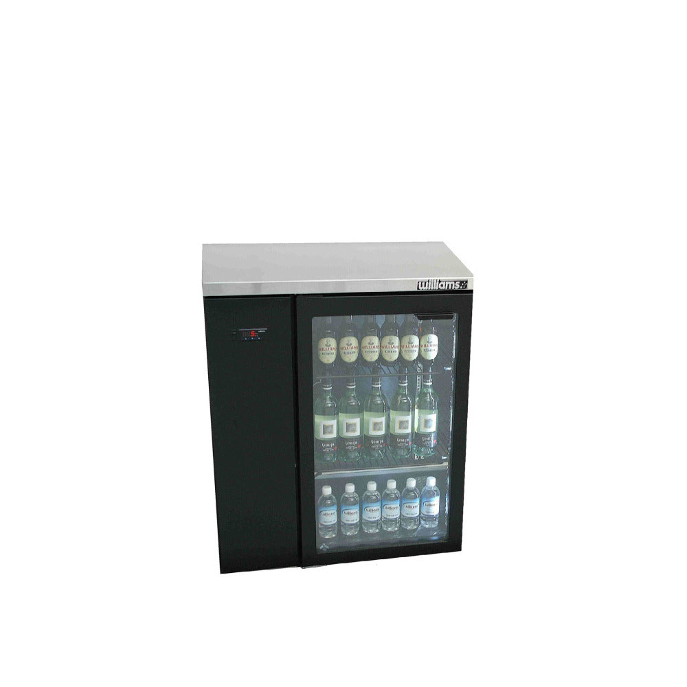 Williams Cameo - One Door Black Colorbond Remote Back Bar Counter Display Refrigerator HC1RGB
