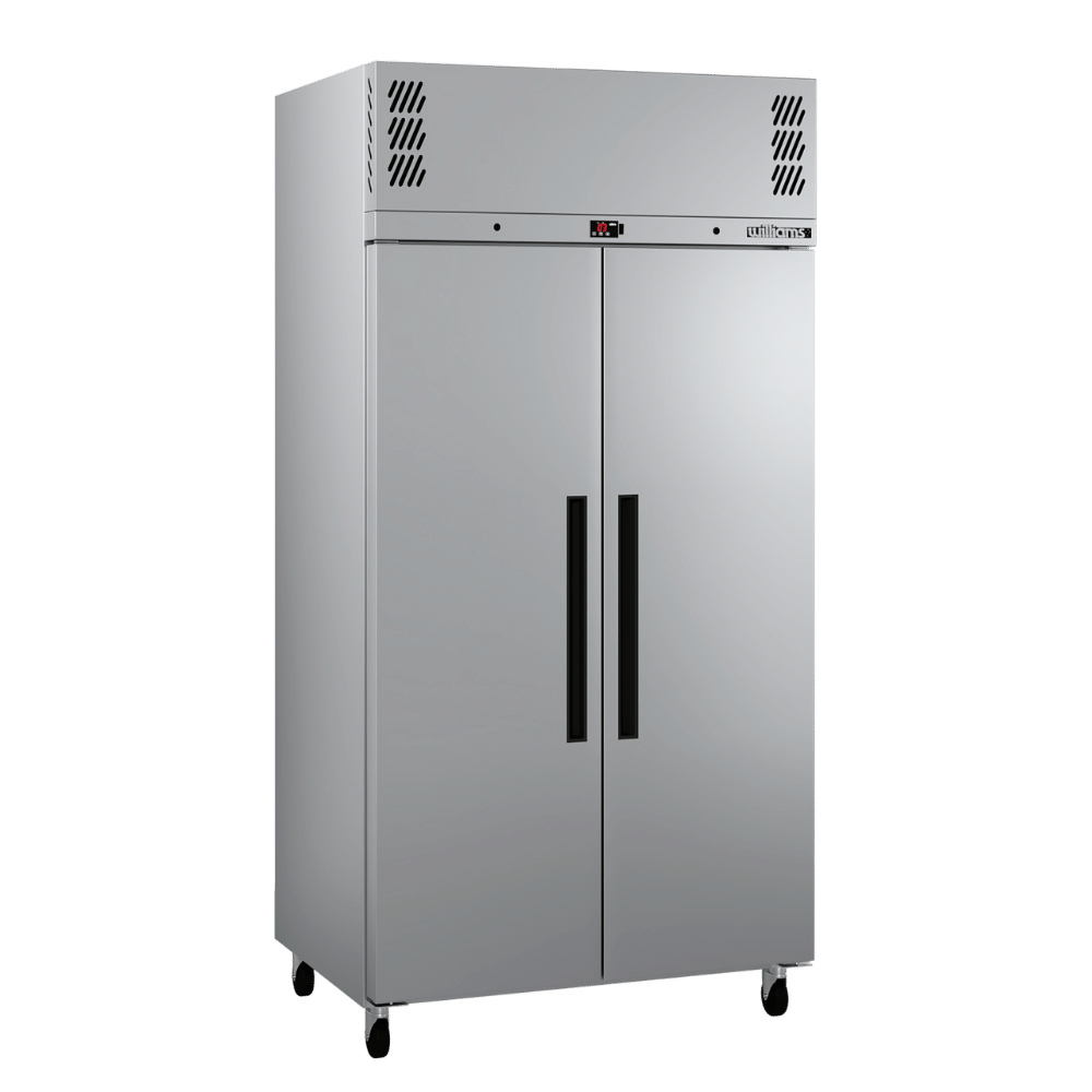 Williams Pearl - Slim Two Door Stainless Steel Upright Storage Refrigerator