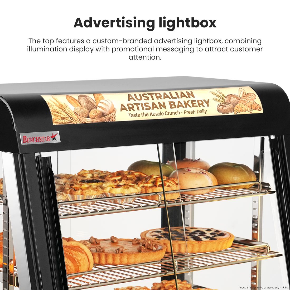 Benchstar All Stainless Steel Pie Warmer And Hot Food Display 40 Pies PW-RT/380/TGE