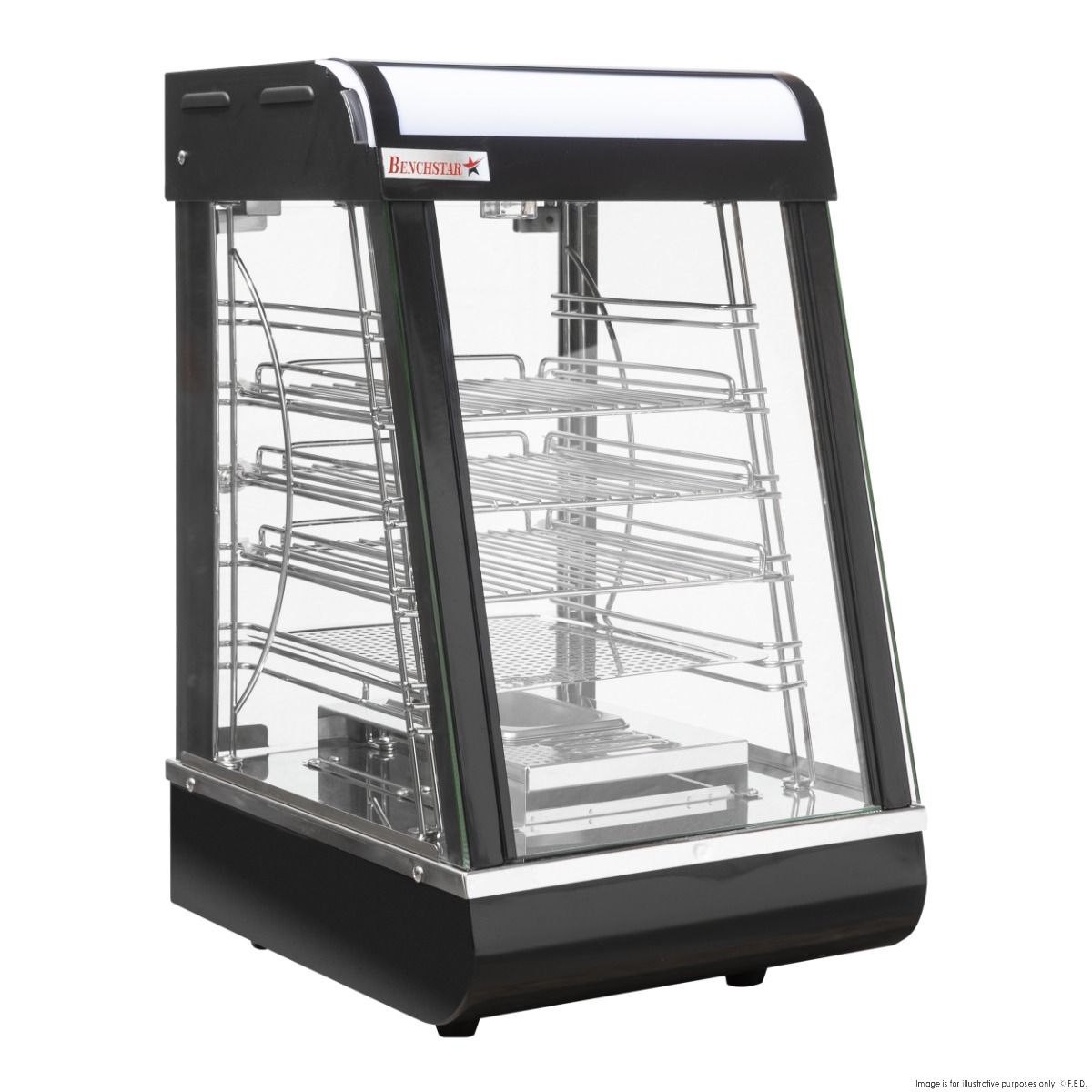 Benchstar All Stainless Steel Pie Warmer And Hot Food Display 40 Pies PW-RT/380/TGE