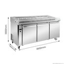 Thermaster Three Door Deluxe Pizza Prep Bench PWB180