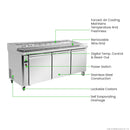 Thermaster Three Door Deluxe Pizza Prep Bench PWB200