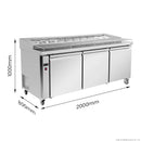 Thermaster Three Door Deluxe Pizza Prep Bench PWB200