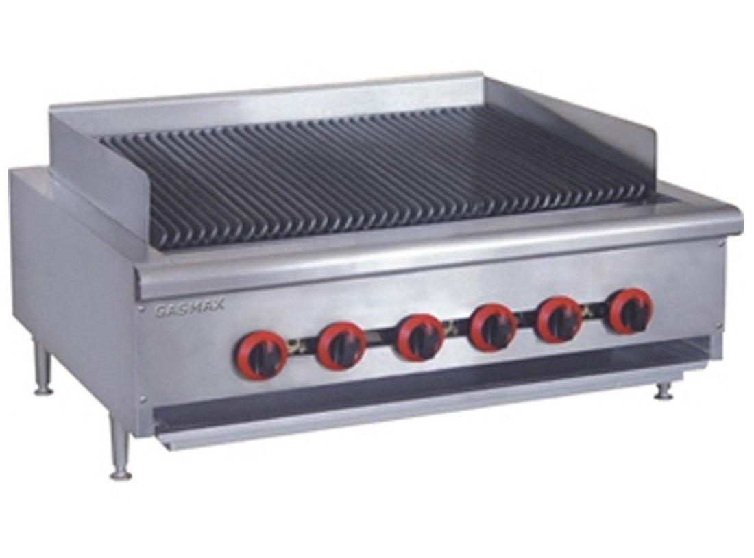 GasMax QR-36E 6 Burner Char Grill Top - Natural Gas/LPG