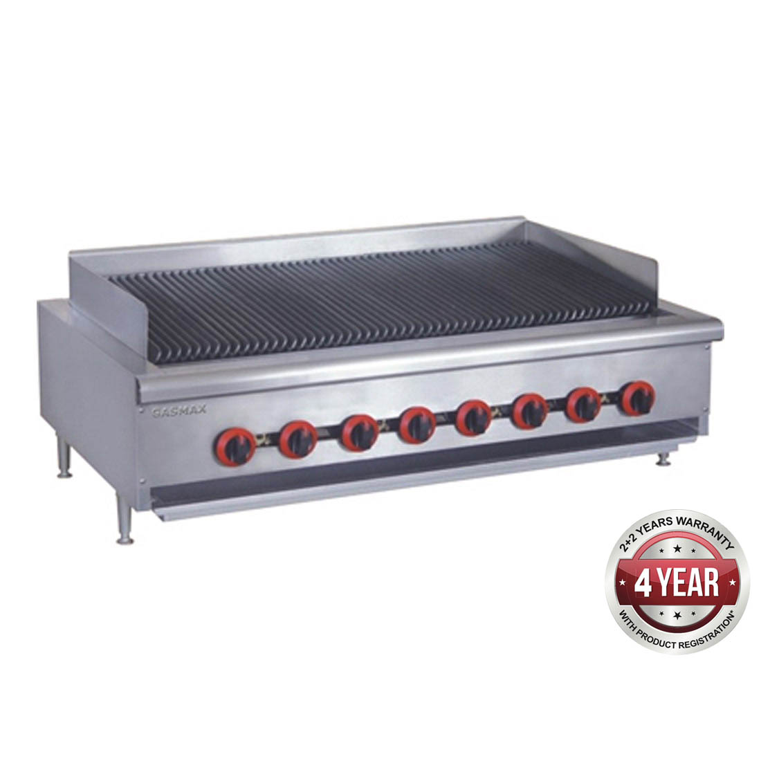 GasMax Natural Gas 8 Burner Char Grill Top QR-48ELPG