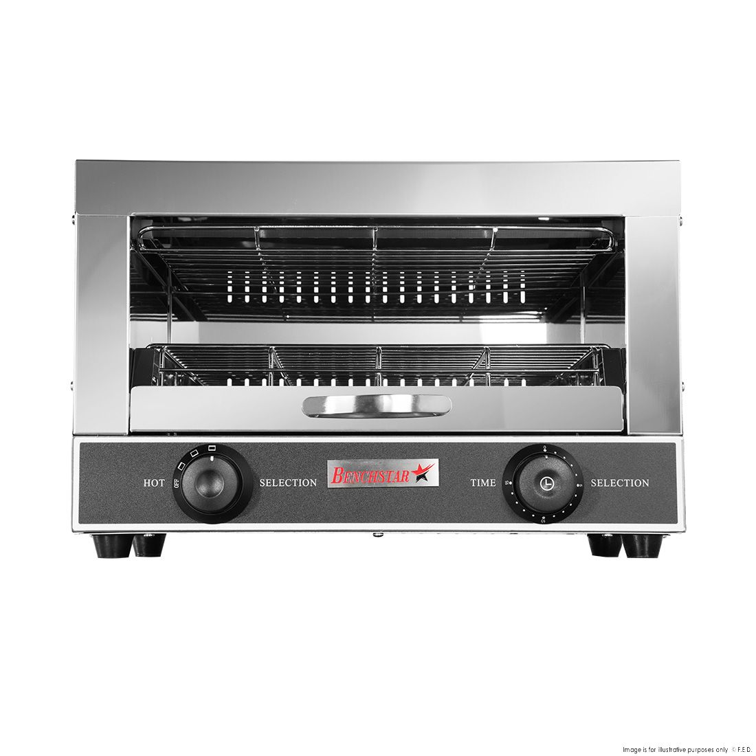 Benchstar Single Infrared Quartz Element Salamander Griller Toaster And Timer QT-1