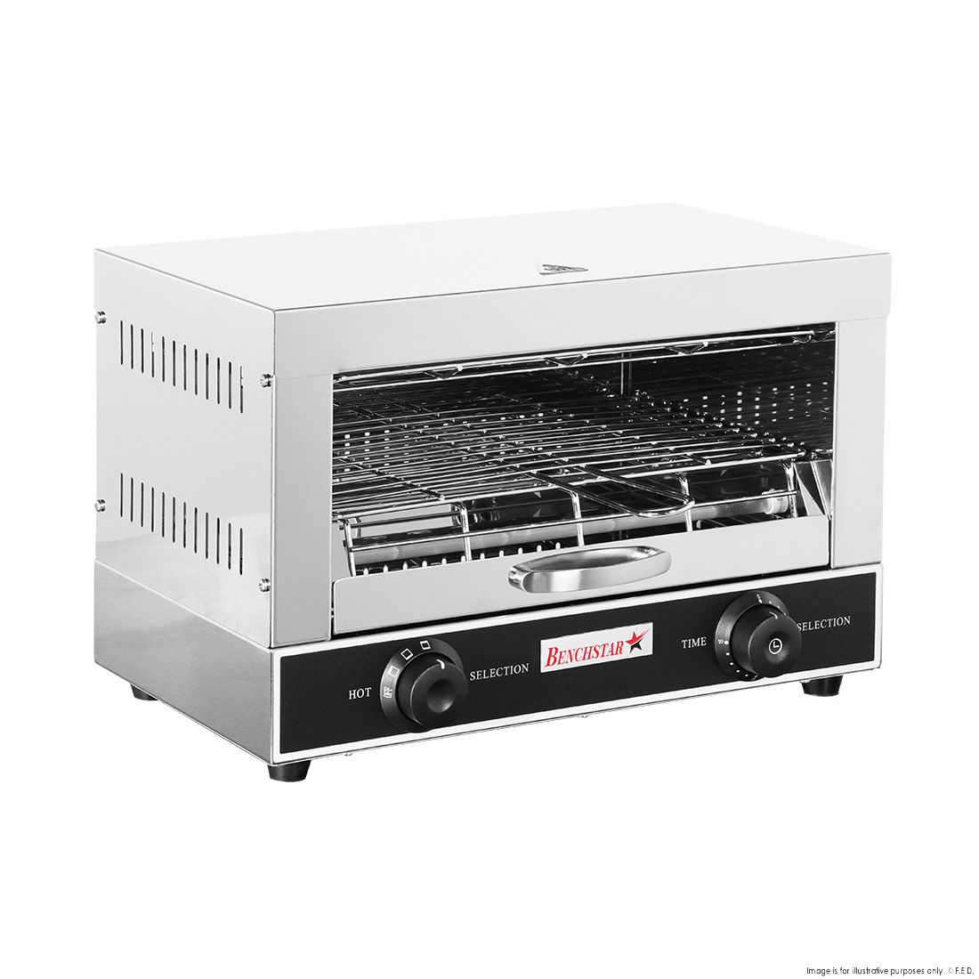 Benchstar Single Infrared Quartz Element Salamander Griller Toaster And Timer QT-1