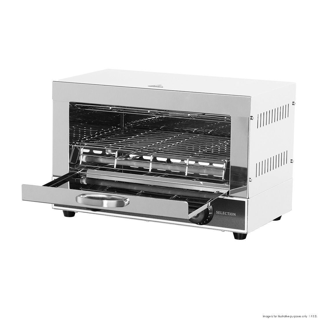 Benchstar Single Infrared Quartz Element Salamander Griller Toaster And Timer QT-1