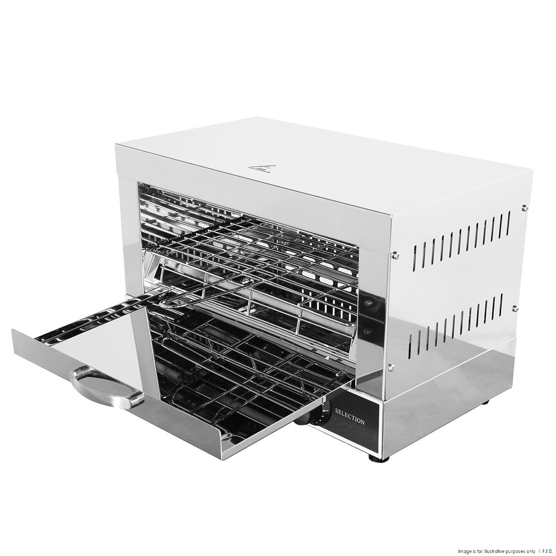 Benchstar Single Infrared Quartz Element Salamander Griller Toaster And Timer QT-1