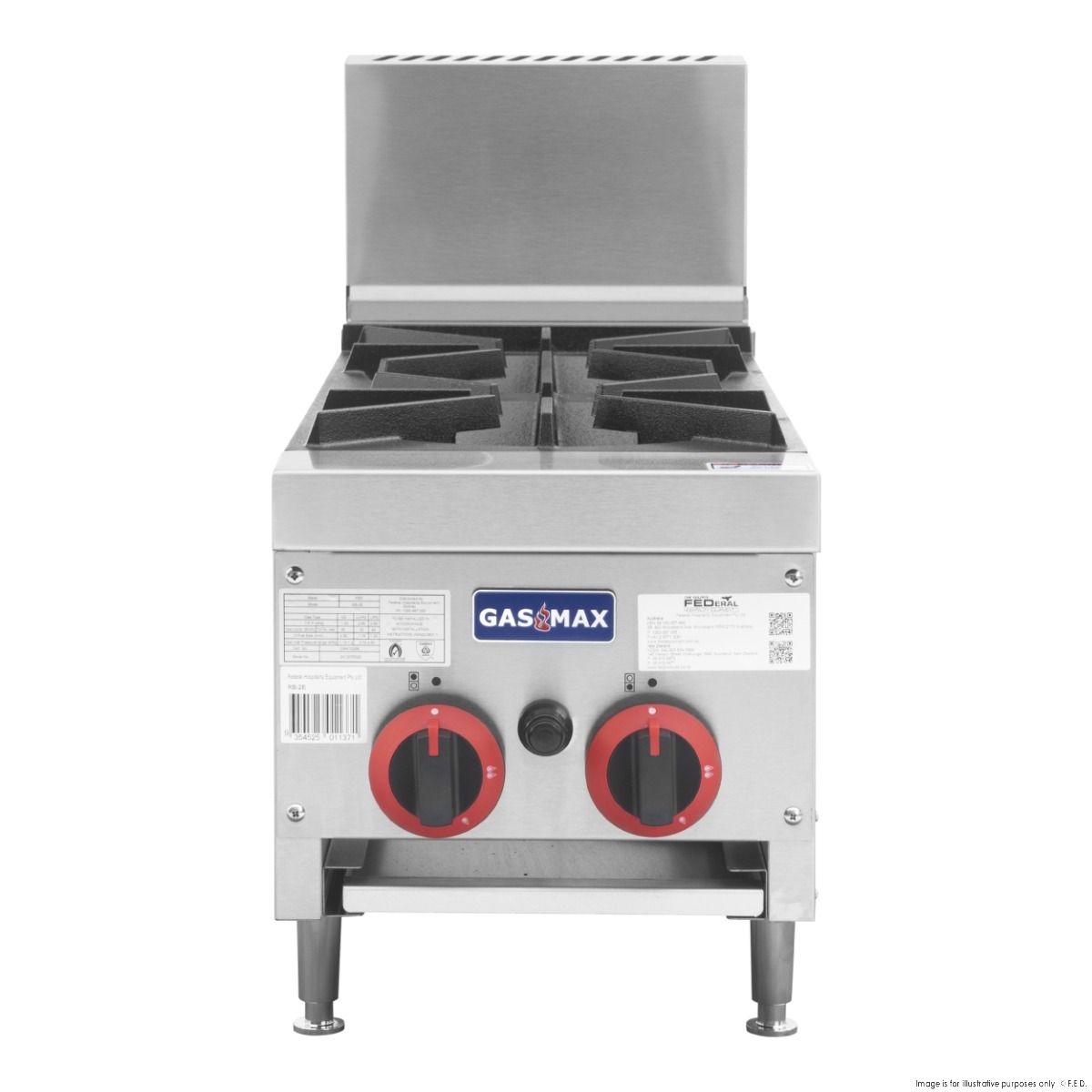 GasMax Gas Cook Top 2 Burner With Flame Failure- RB-2E