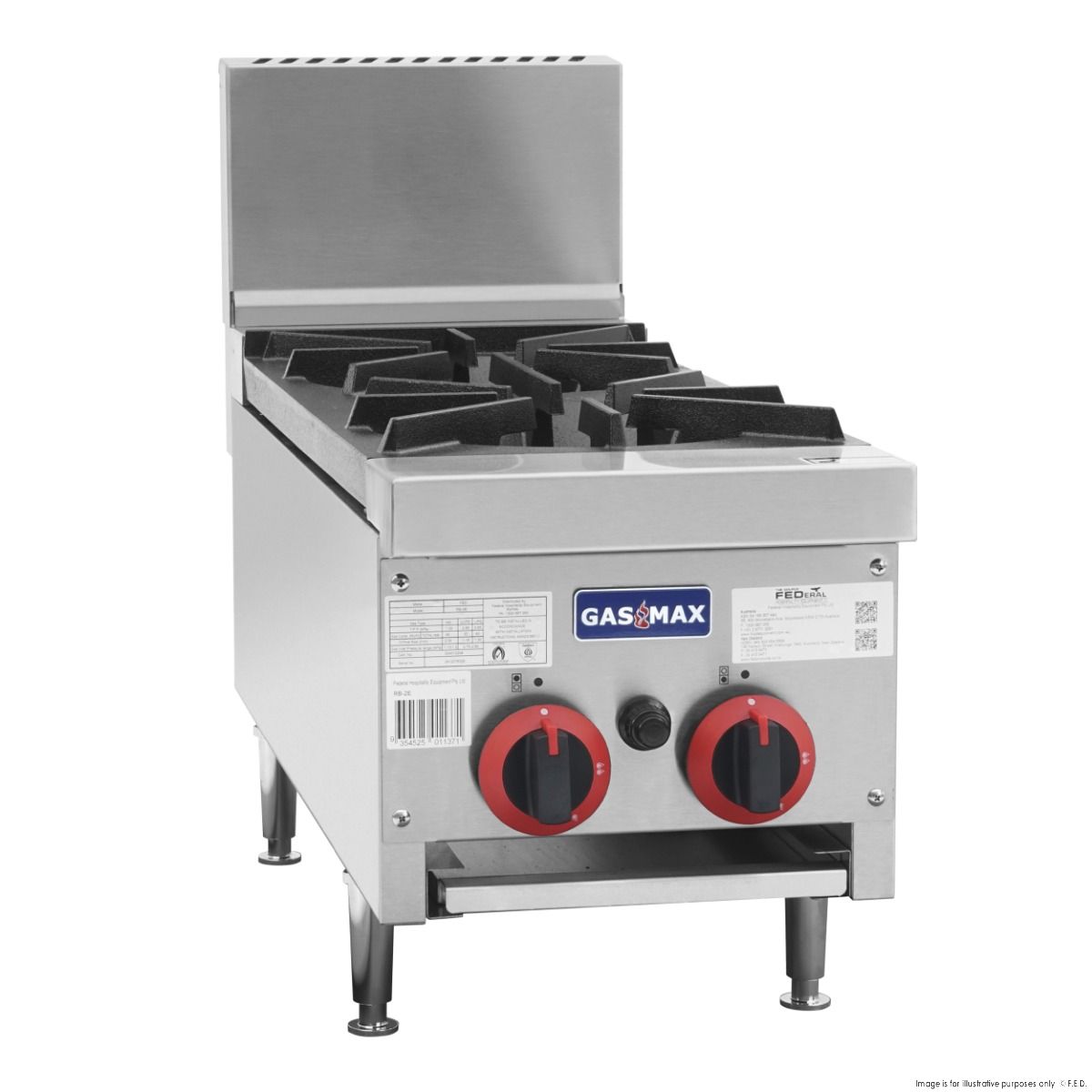 GasMax Gas Cook Top 2 Burner With Flame Failure- RB-2E