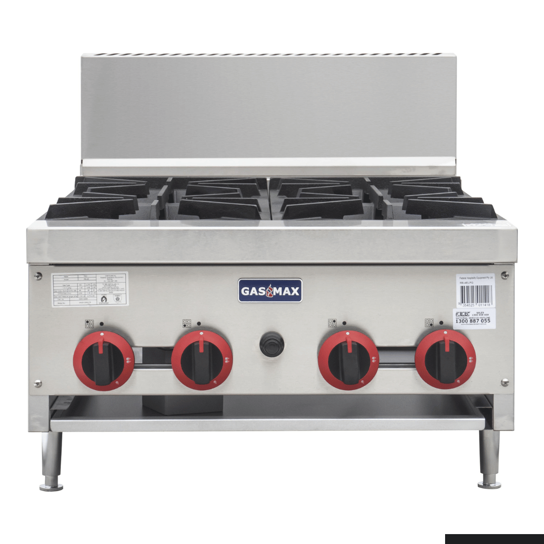 GasMax Gas Cook Top 4 Burner With Flame Failure RB-4E