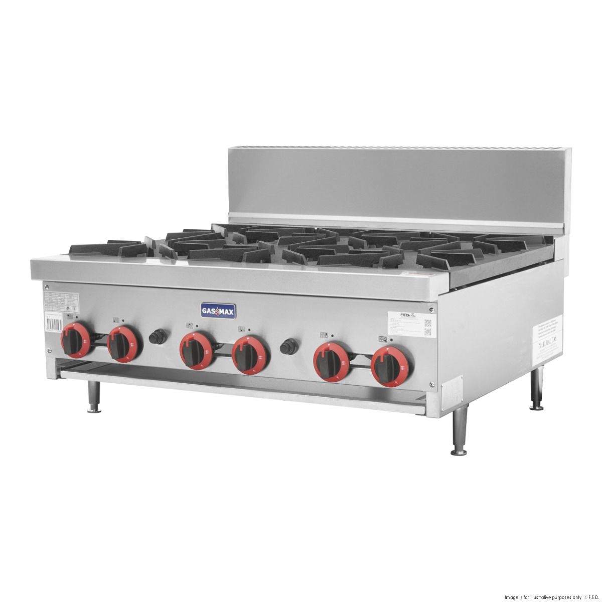 GasMax Gas Cook Top 6 Burners Lpg With Flame Failure RB-6ELPG