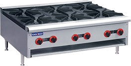 GasMax RB-6E Cook Top 6 Burner With Flame Failure - Natural Gas/LPG
