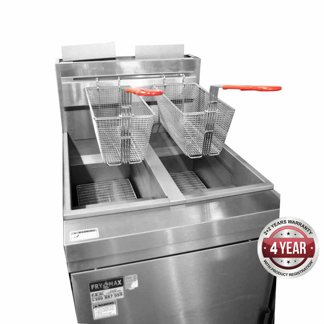 Frymax RC400TE Superfast Tube Twin Vat Fryer - Natural Gas/LPG