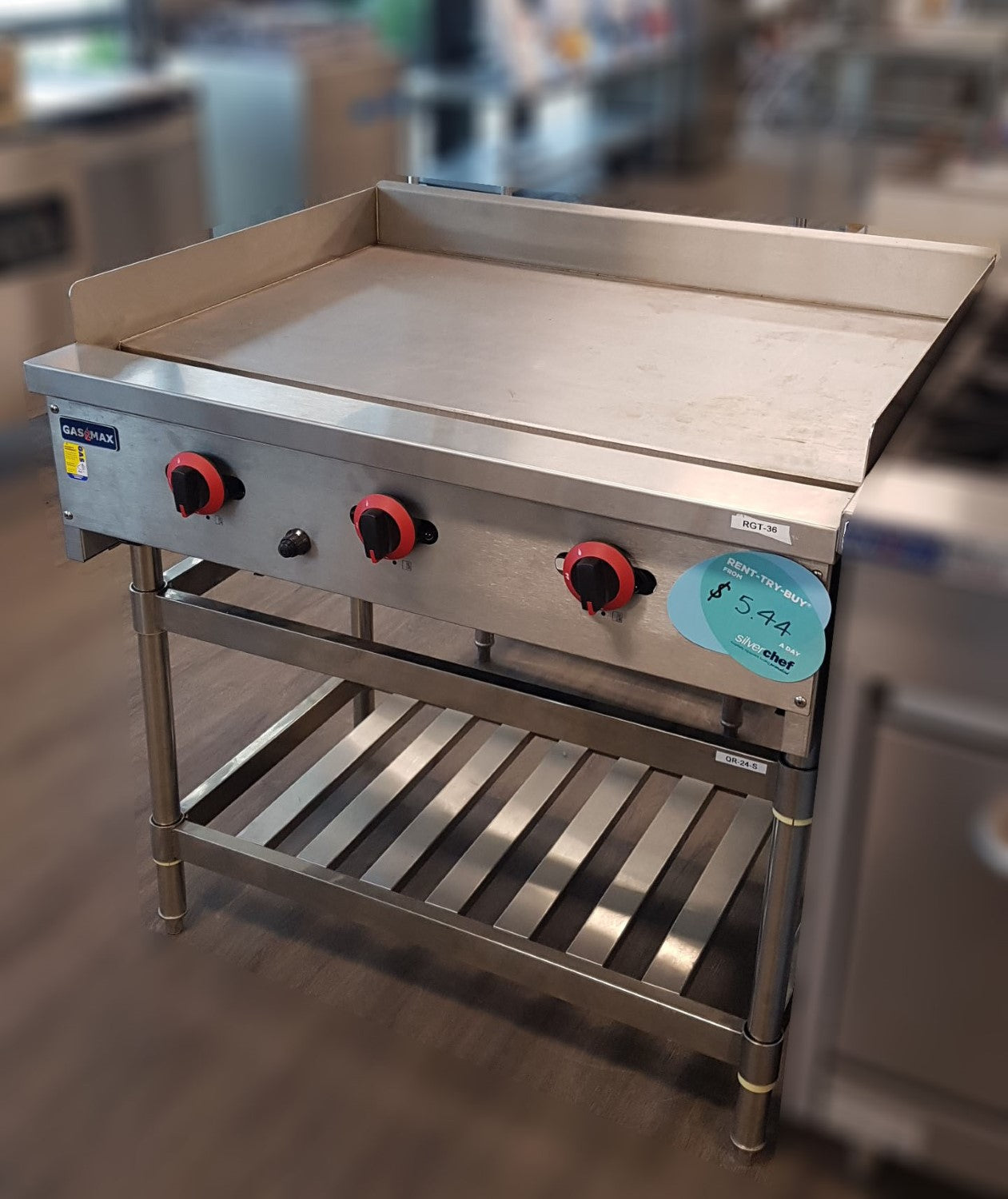 GasMax RGT-36E Three Burner Griddle - Natural Gas/LPG