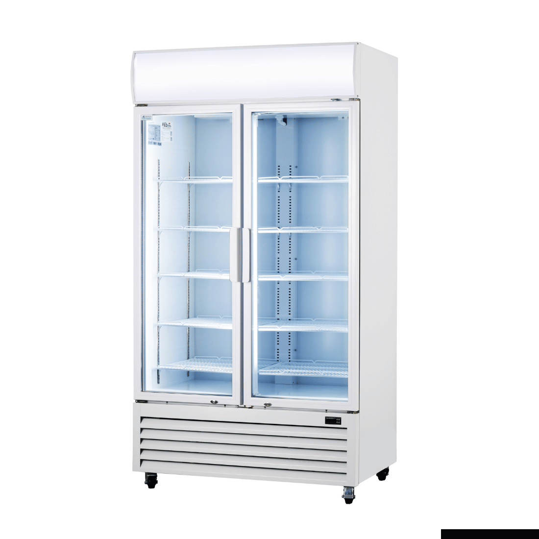 Thermaster 1000L Colourbond Upright Beverage Fridge 2 Doors White LG-1000P