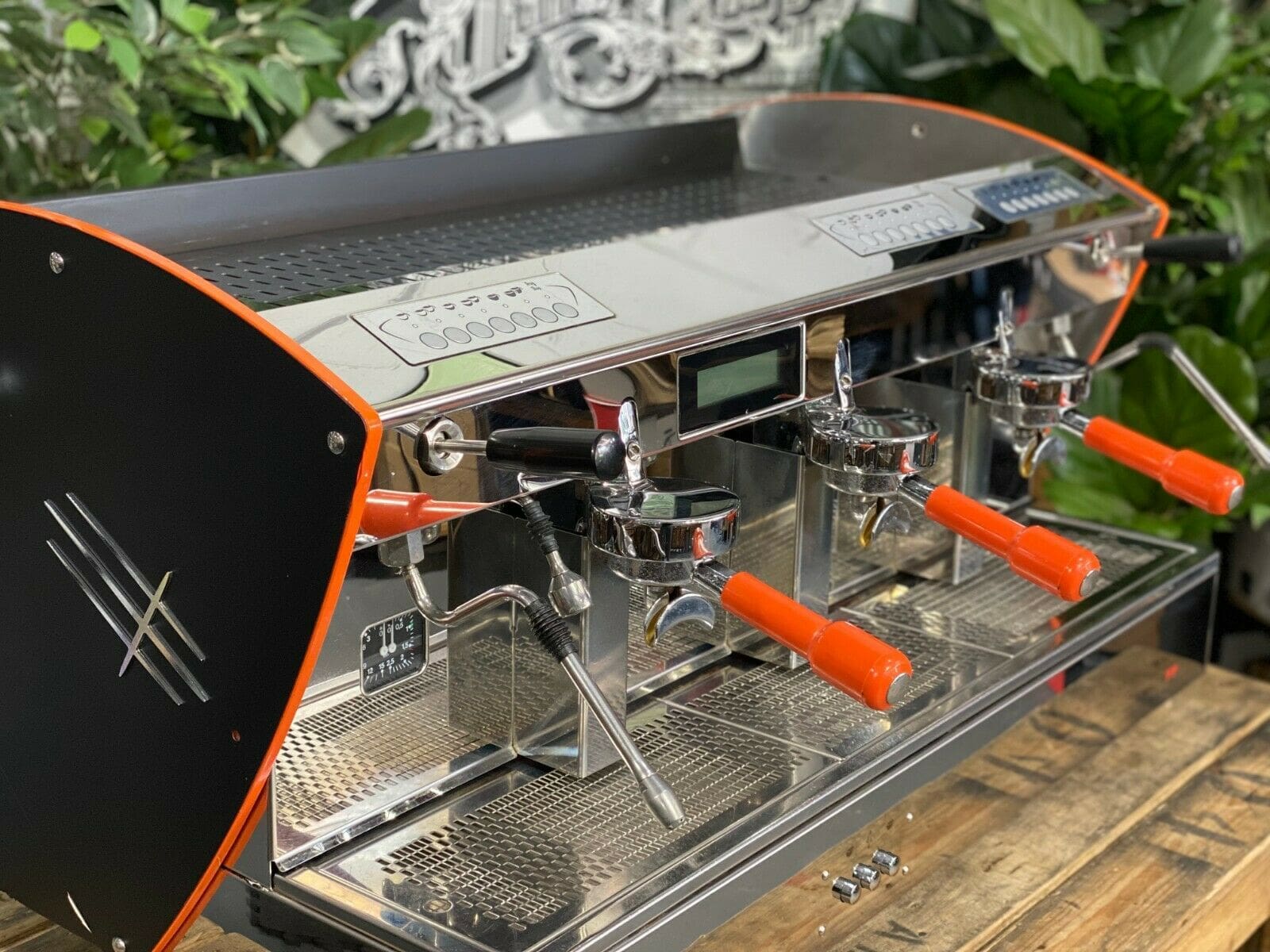 Orchestrale Etnica Black - 3 Group Commercial Espresso Machine - Orange