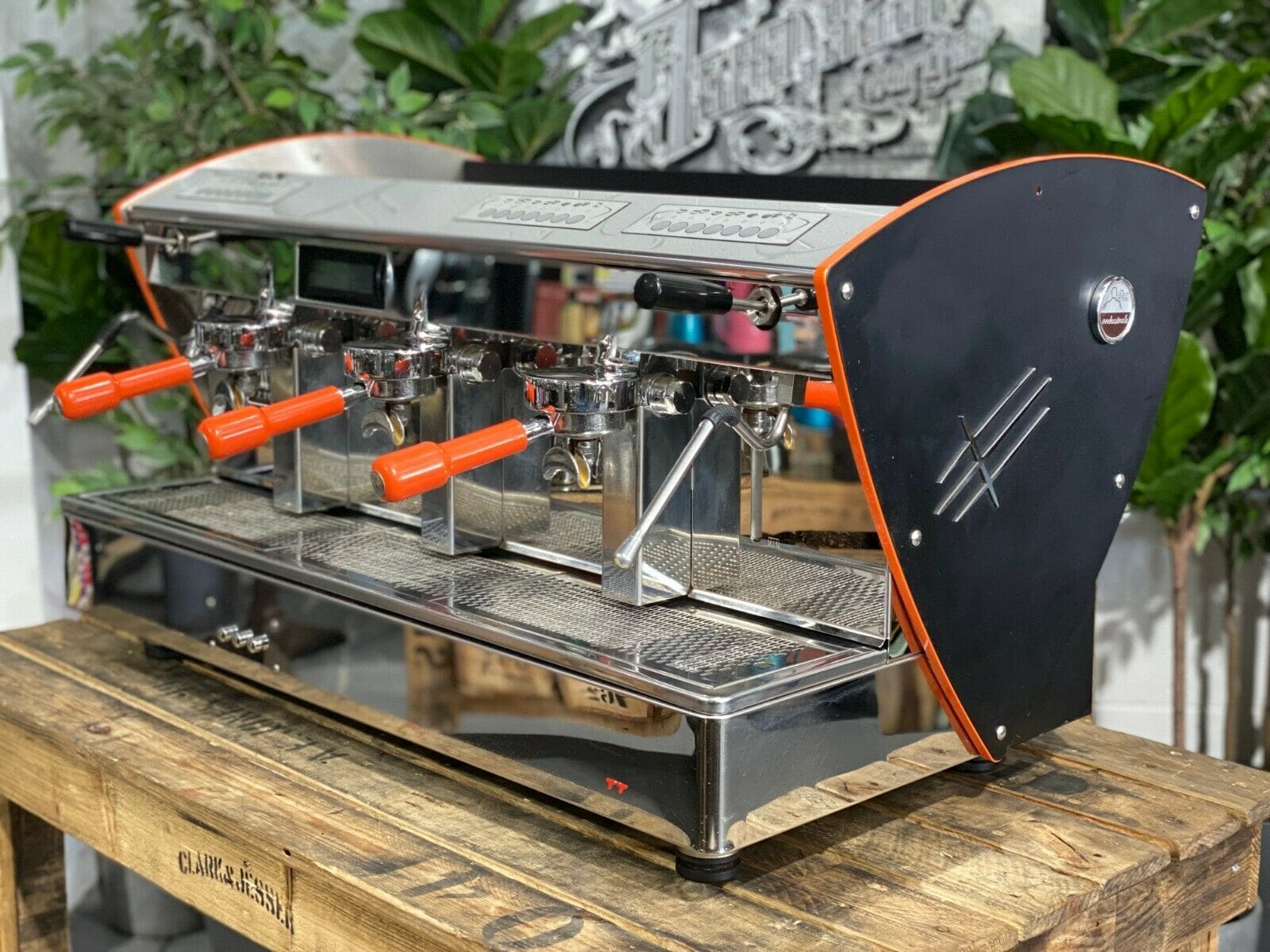 Orchestrale Etnica Black - 3 Group Commercial Espresso Machine - Orange