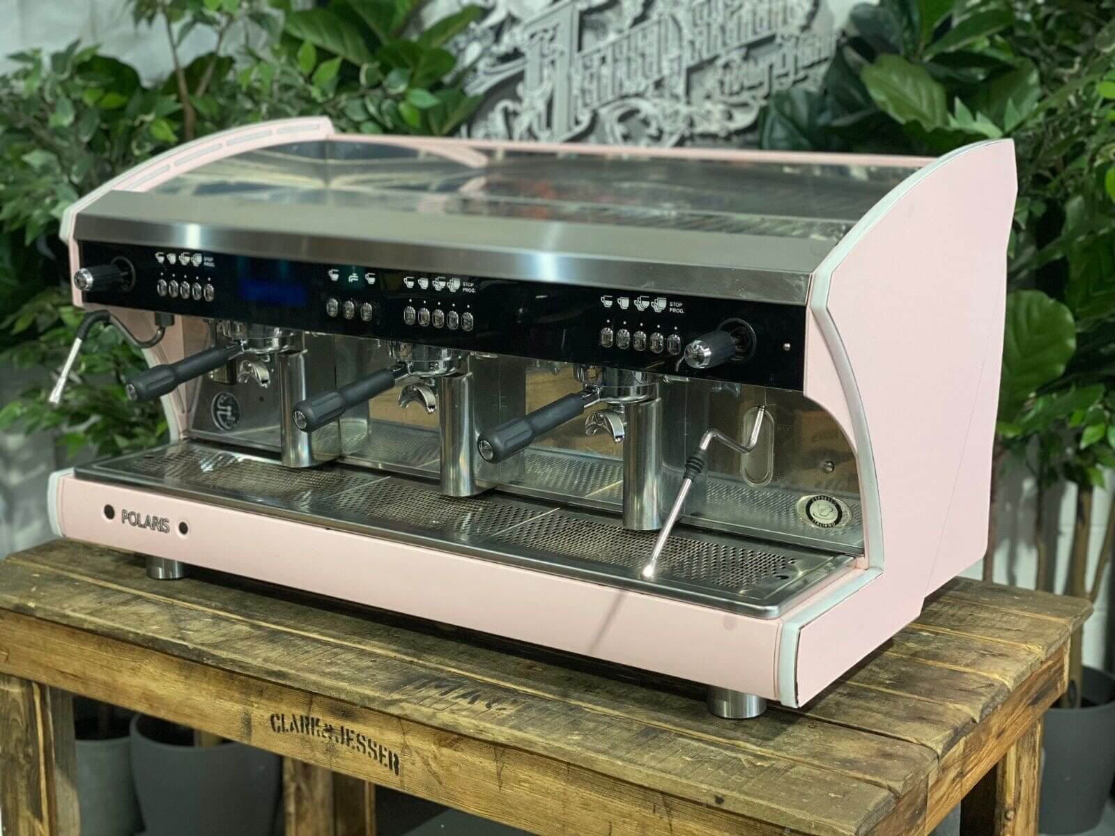 Wega Polaris Tron - 3 Group Commercial Espresso Machine - Pink