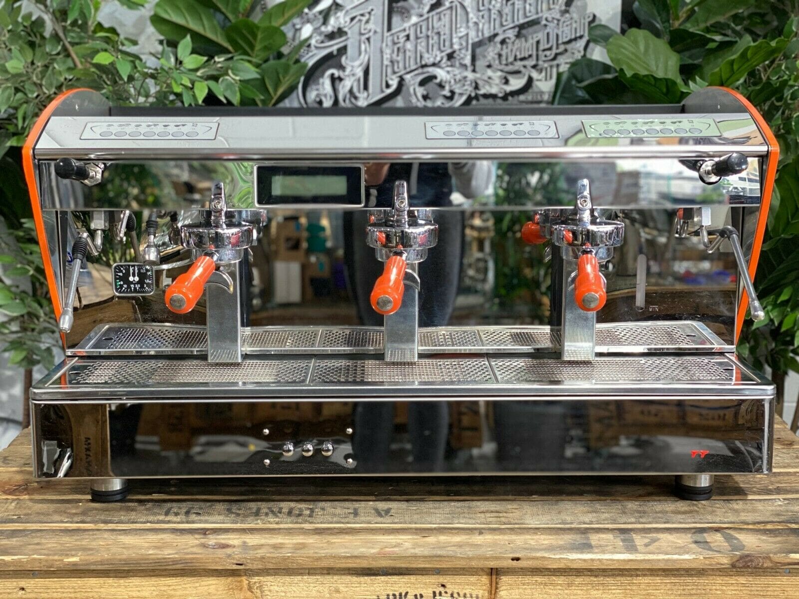 Orchestrale Etnica Black - 3 Group Commercial Espresso Machine - Orange