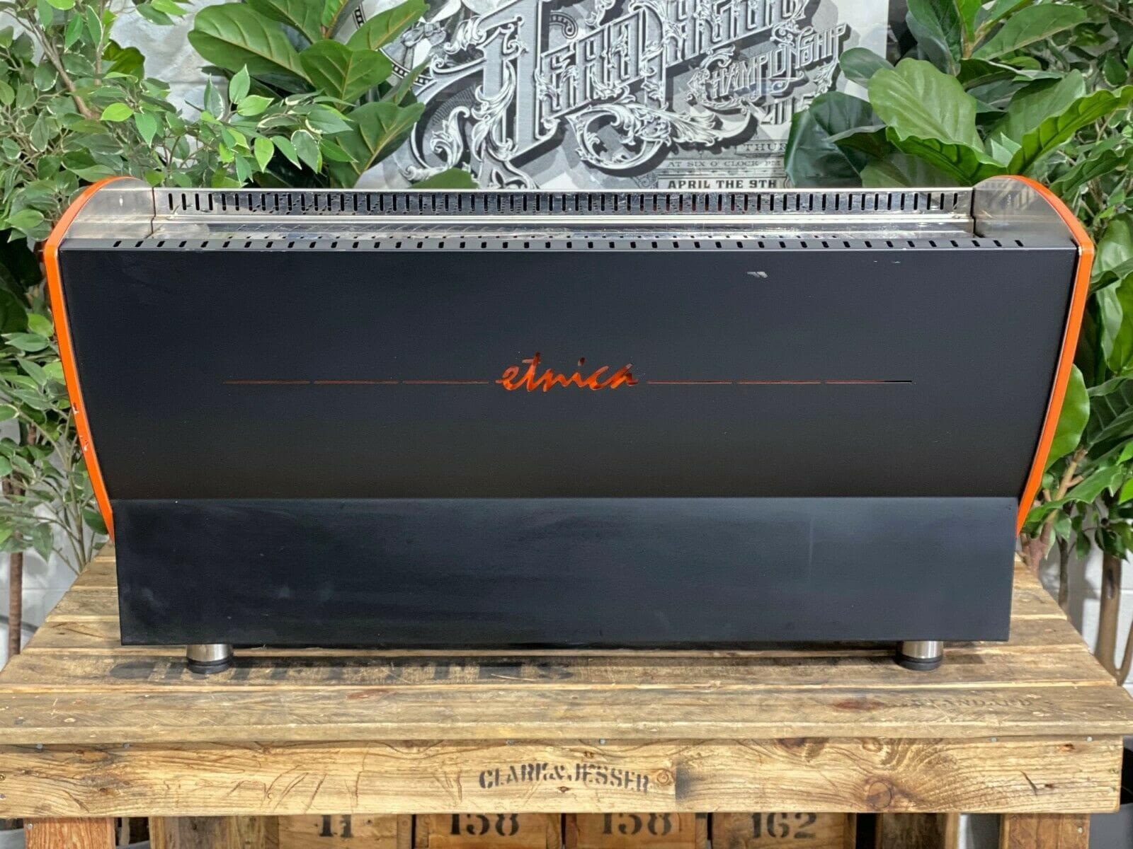 Orchestrale Etnica Black - 3 Group Commercial Espresso Machine - Orange