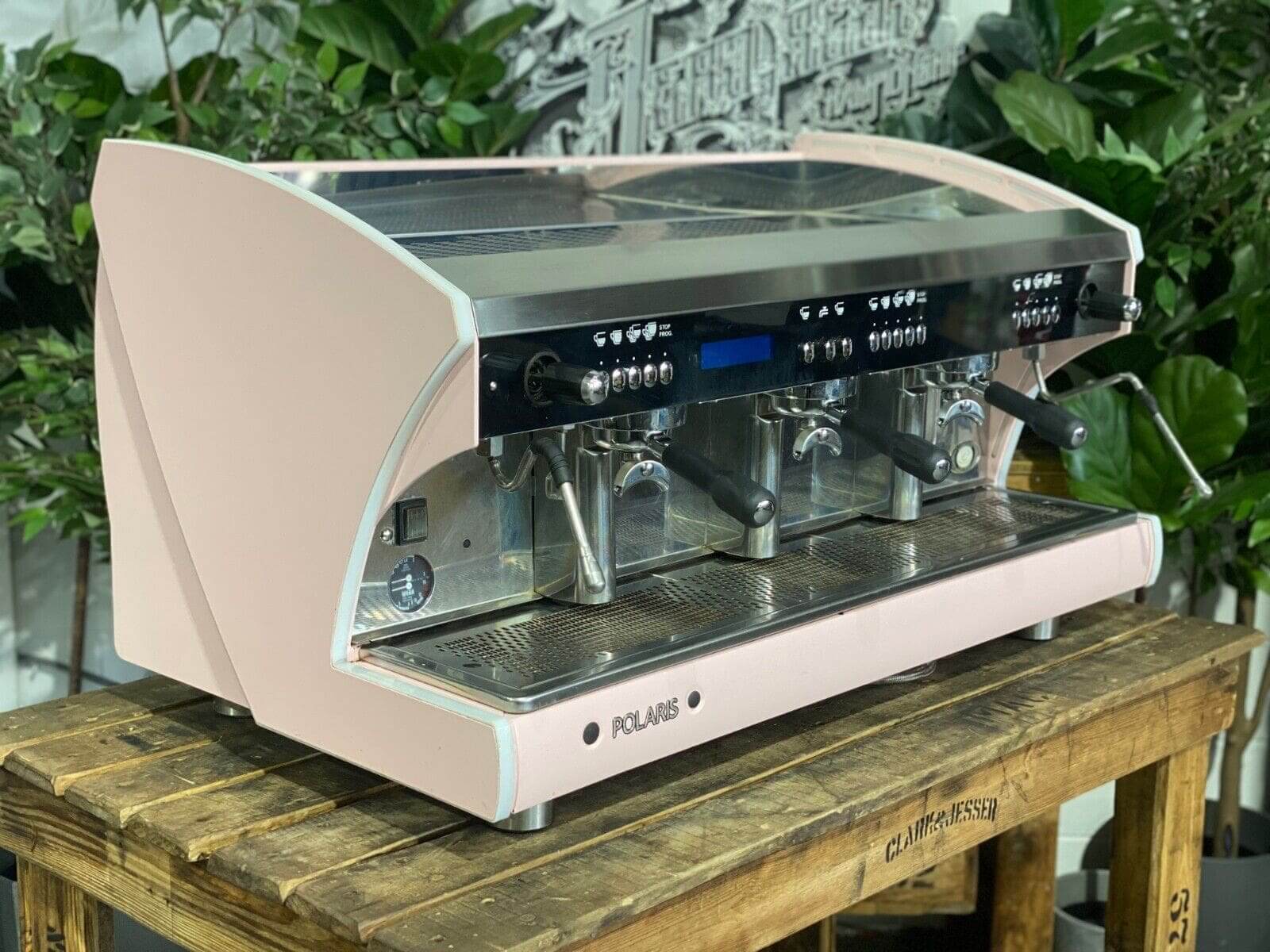 Wega Polaris Tron - 3 Group Commercial Espresso Machine - Pink