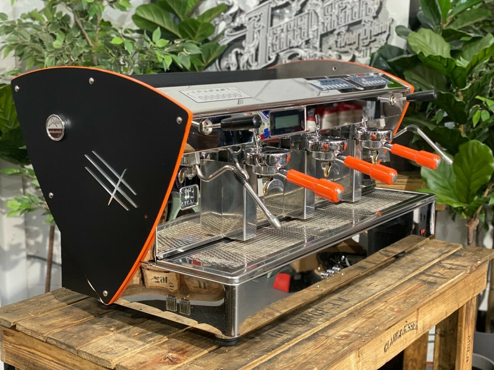Orchestrale Etnica Black - 3 Group Commercial Espresso Machine - Orange