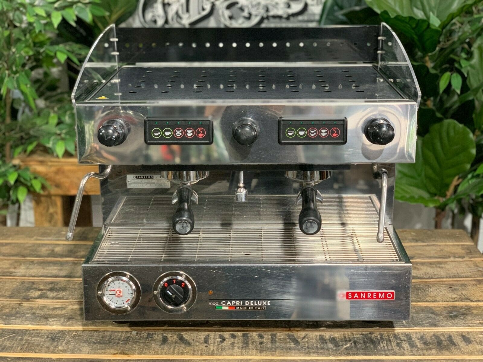 San Remo Capri Deluxe 2 Group Black Espresso Coffee Machine