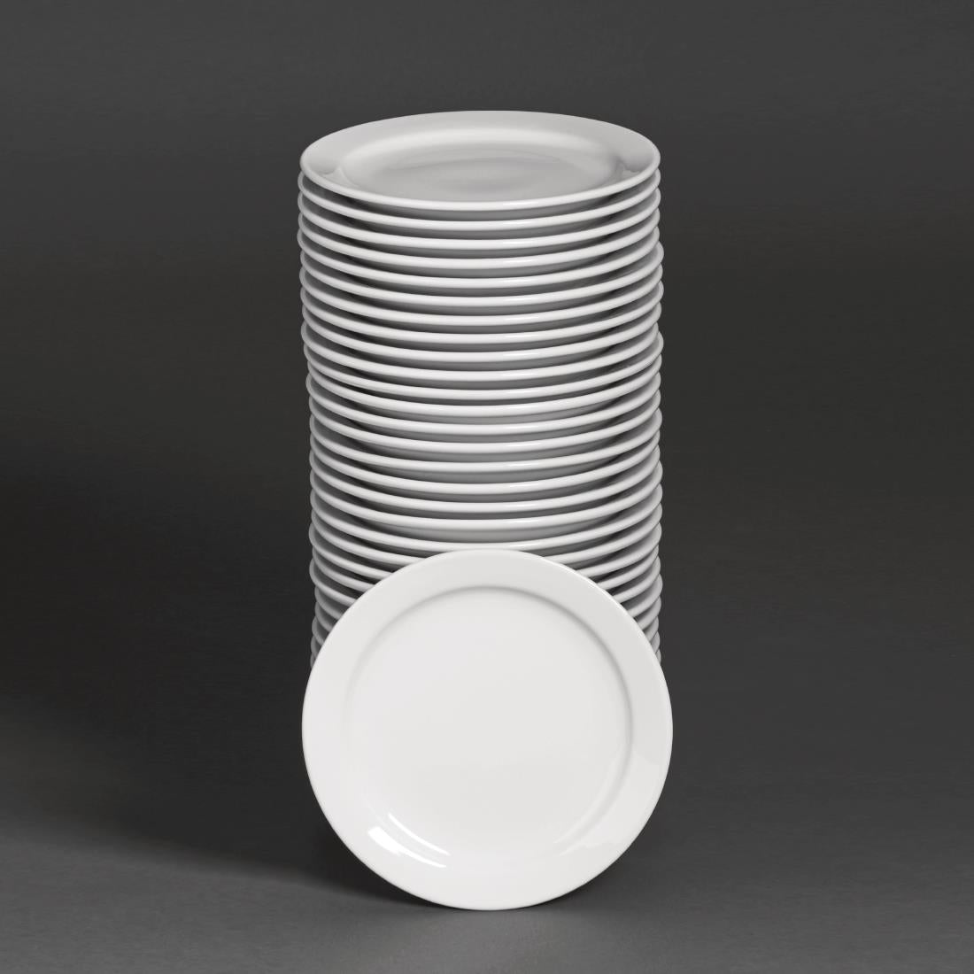 Bulk Buy Olympia Athena Narrow Rimmed Plates 165mm (36 Pack) - S751