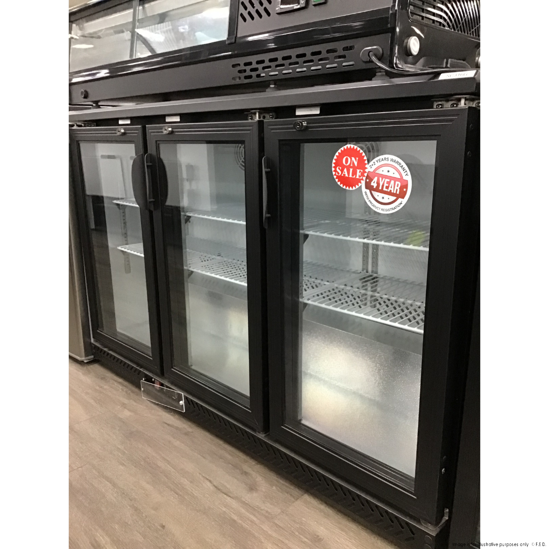 CLEARANCE - Thermaster Three Door Drink Bar Fridge/Cooler - SC316G-VIC1067
