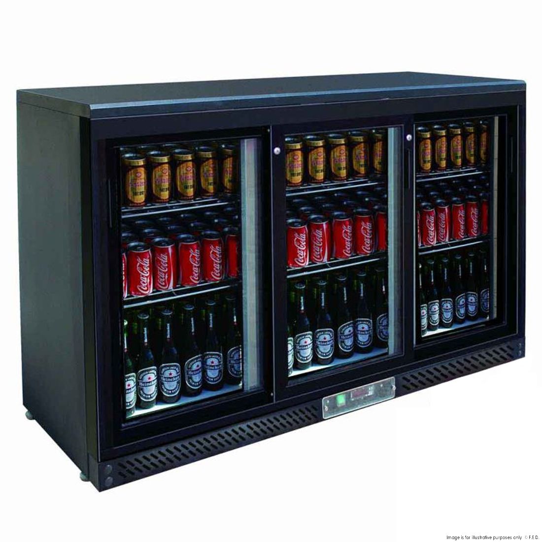 Thermaster Three Sliding Door Bar Cooler SC316SD