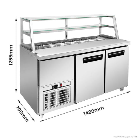 Thermaster Two Door Deluxe Sandwich Bar SCB/15