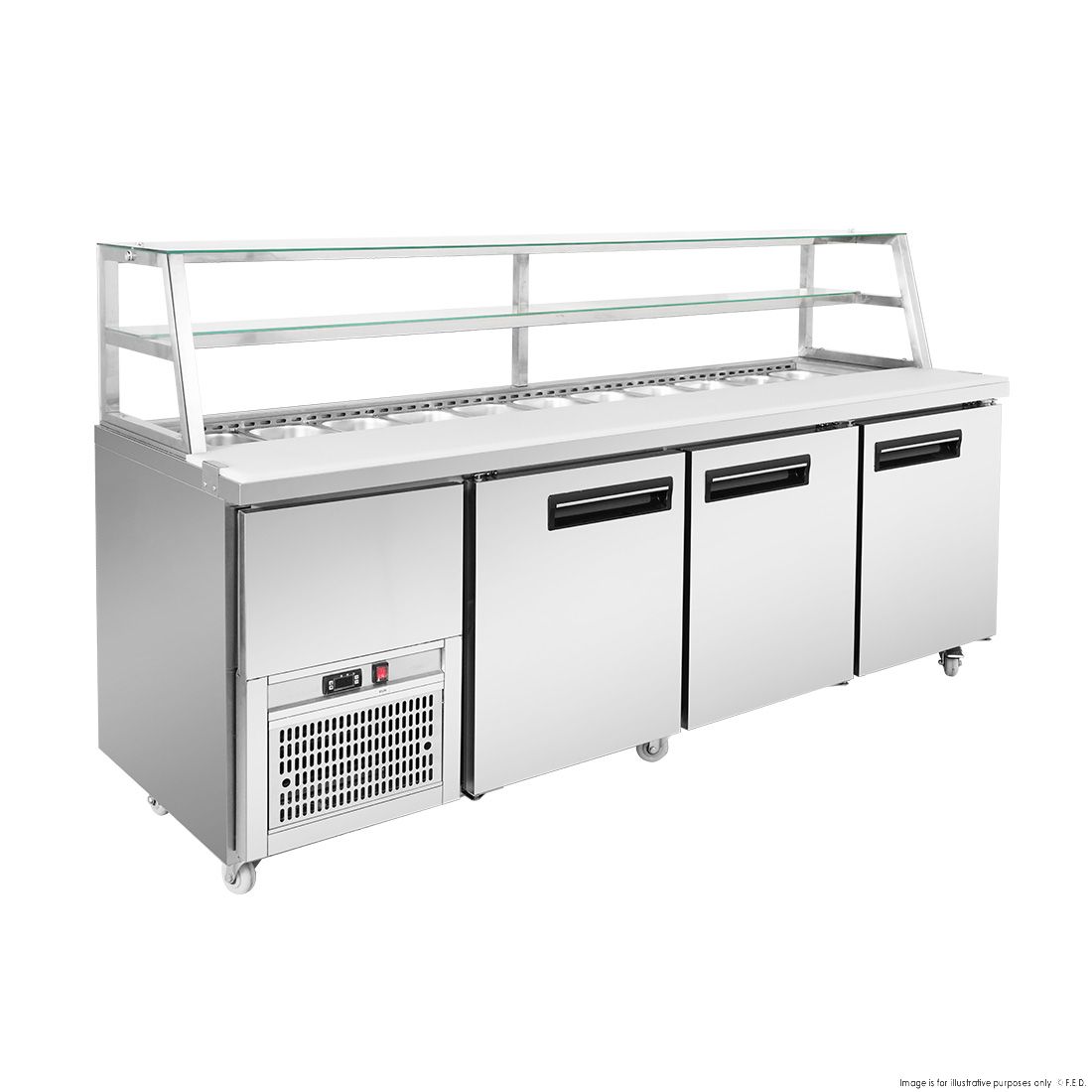 Thermaster Three Door Deluxe Sandwich Bar SCB/21