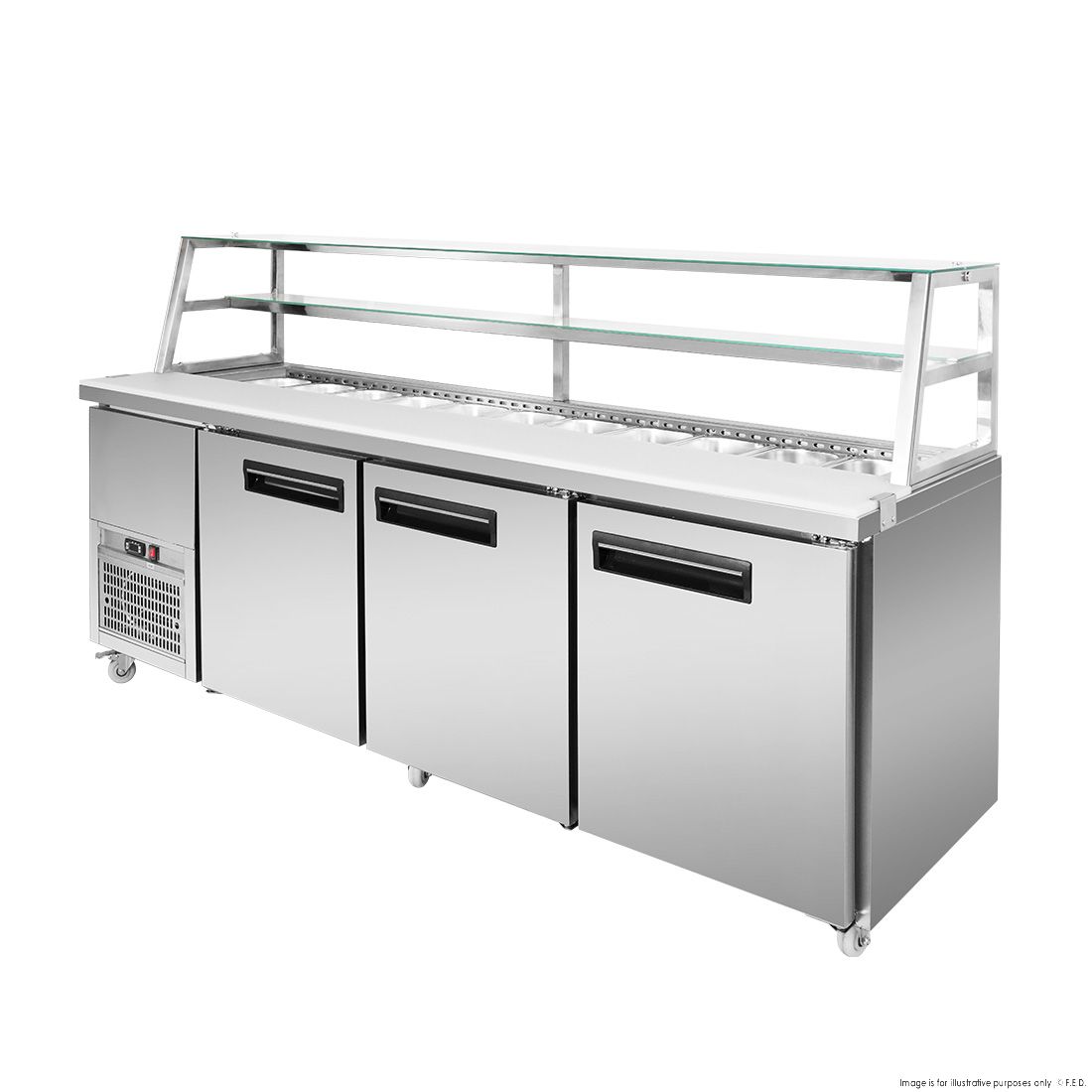 Thermaster Three Door Deluxe Sandwich Bar SCB/21