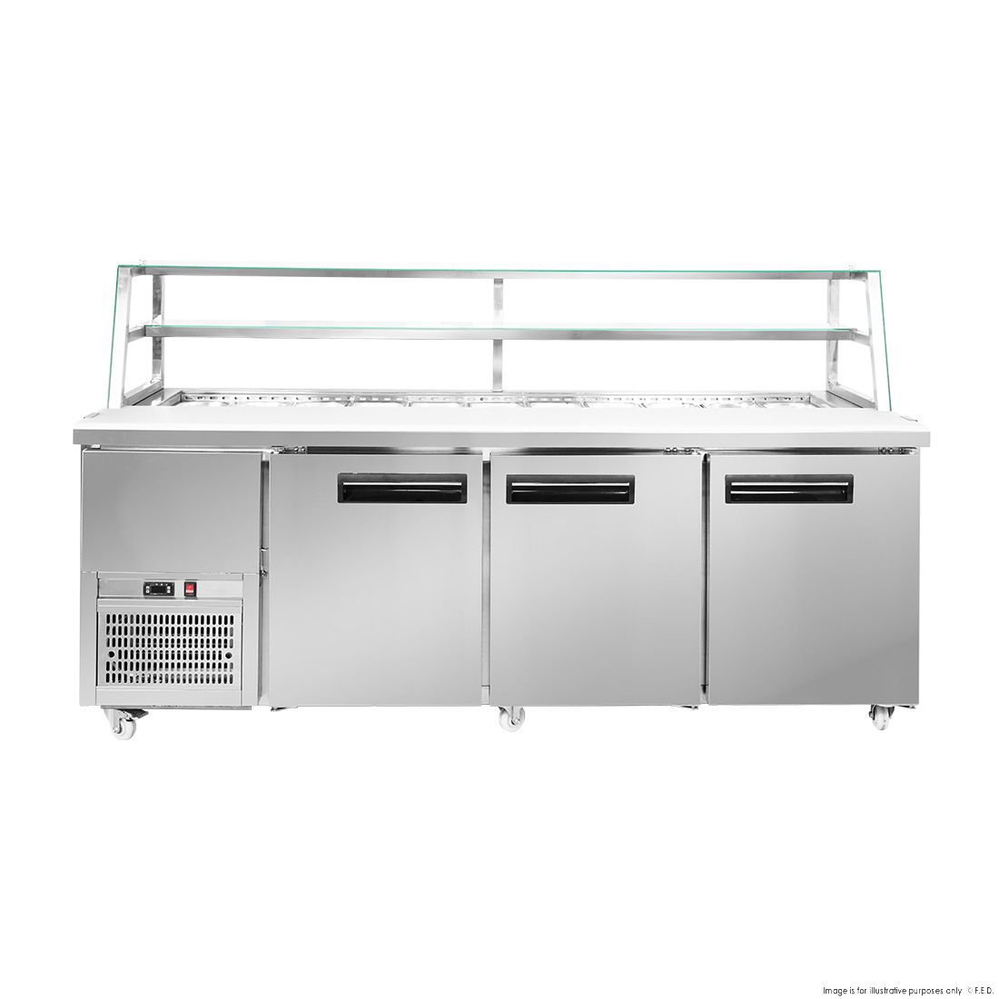 Thermaster Three Door Deluxe Sandwich Bar SCB/21