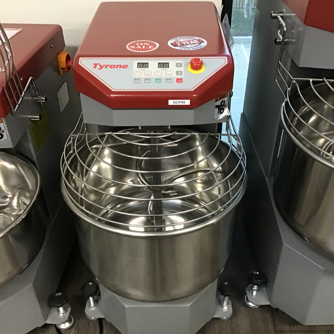 CLEARANCE - Tyrone Fixed Head Heavy Duty 45L Spiral Mixer - SCP45-VIC1069
