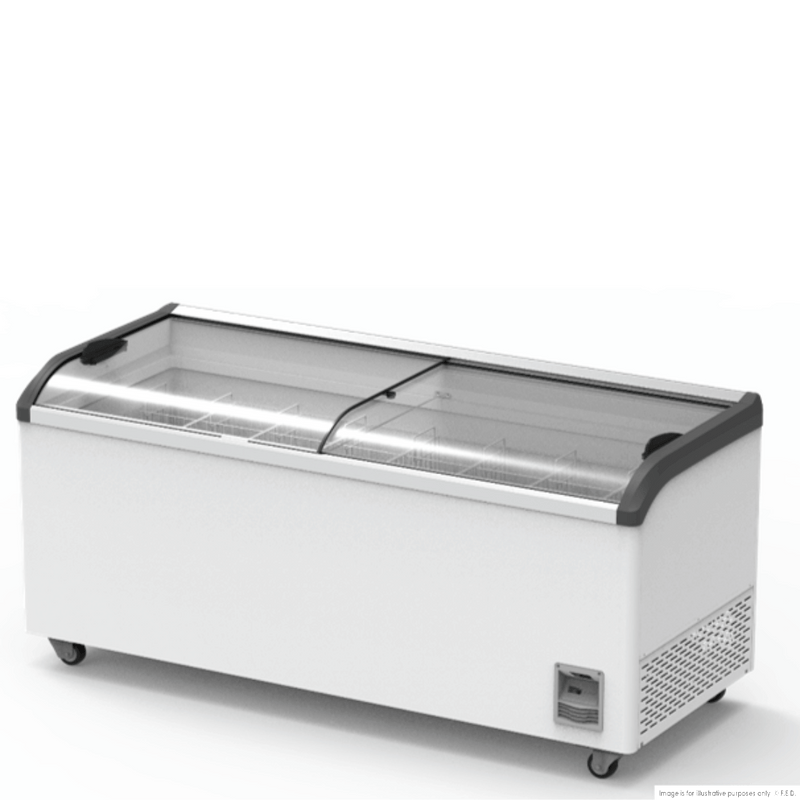 Thermaster Heavy Duty Supermarket Glass Sliding Lid Freezers 666L - SD-666K