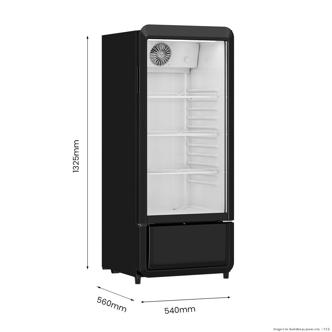 Thermaster Upright Glass Door Beverage Fridge SDC-178B