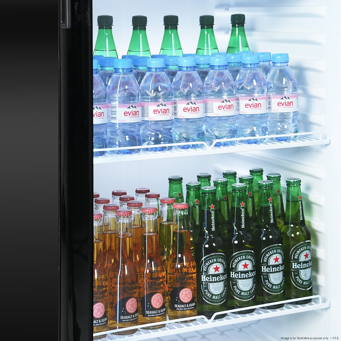 Thermaster Upright Glass Door Beverage Fridge SDC-258B