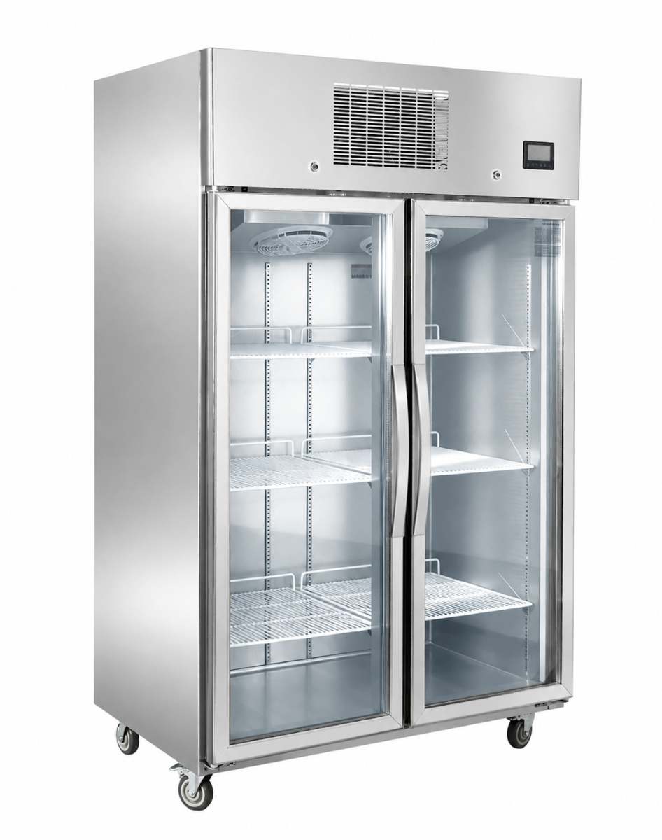 Thermaster 1000L Full-Width Double Glass Door Upright Display Freezer - SFWFG1000