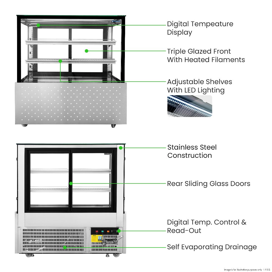 Bonvue Chilled Food Display SG120FA-2XB