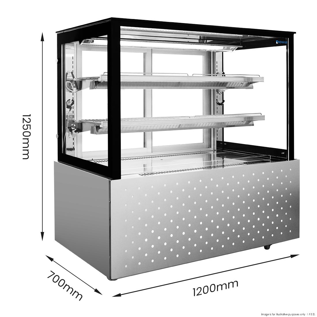 Bonvue Heated Food Display SG120FE-2XB