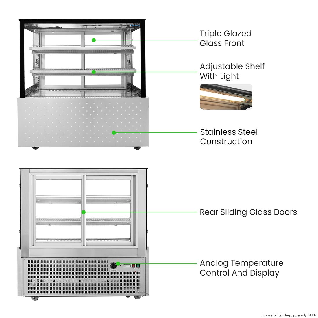 Bonvue Heated Food Display SG120FE-2XB