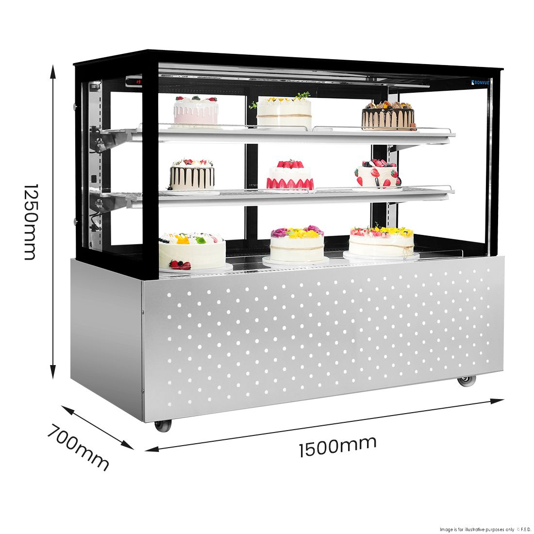 Bonvue Chilled Food Display SG150FA-2XB