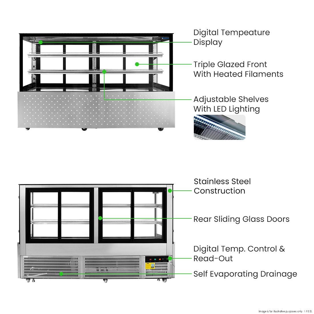 Bonvue Chilled Food Display SG200FA-2XB