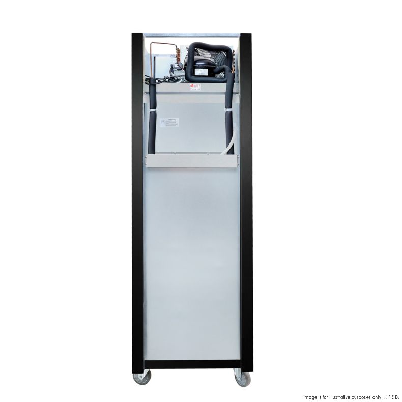 2NDs: Single Glass Door Upright Freezer Black Stainless Steel SUFG500B-NSW1474
