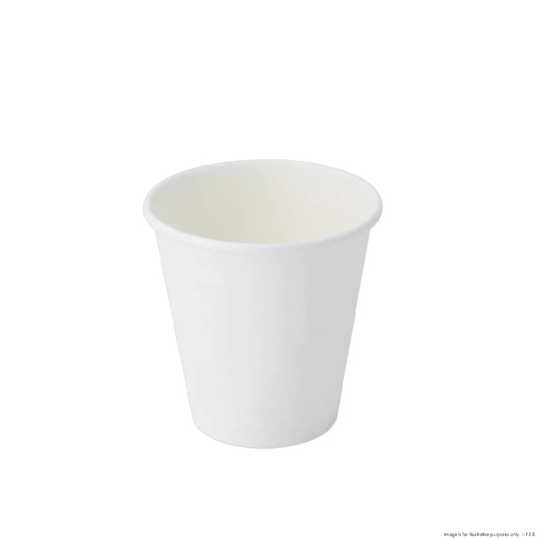 PakMax White 8oz 80mm Single Layer Hot Paper Cup - SLHPC-80-8W