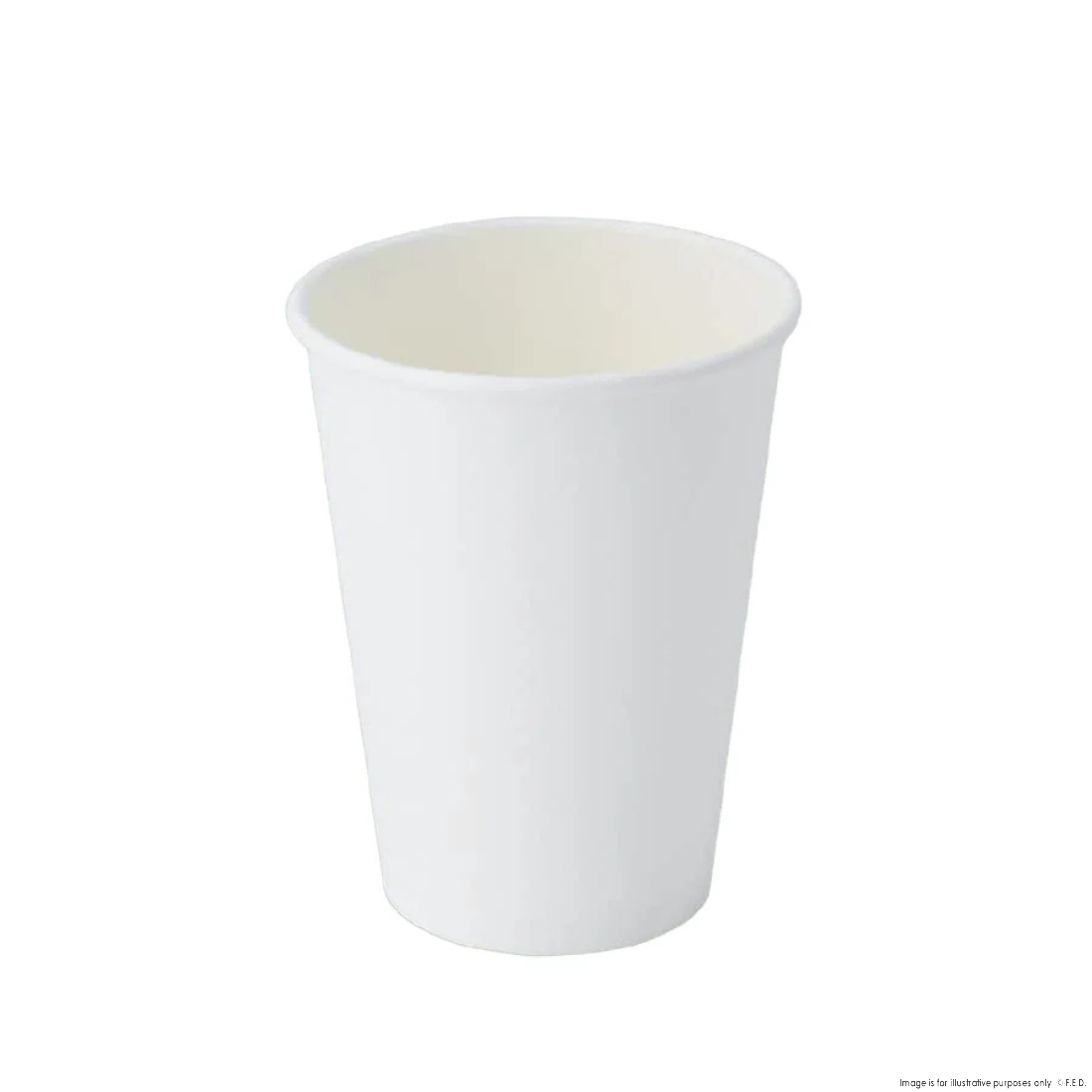 PakMax White 12oz Single Layer Hot Paper Cup - SLHPC-90-12W